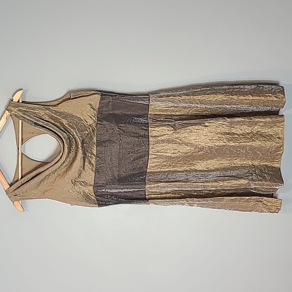 Adrianna Papell Dresses & Skirts - Adrianna Papell Dress Bronze Gold‎ Shimmer Elegant Ethereal Grecian Size 14
